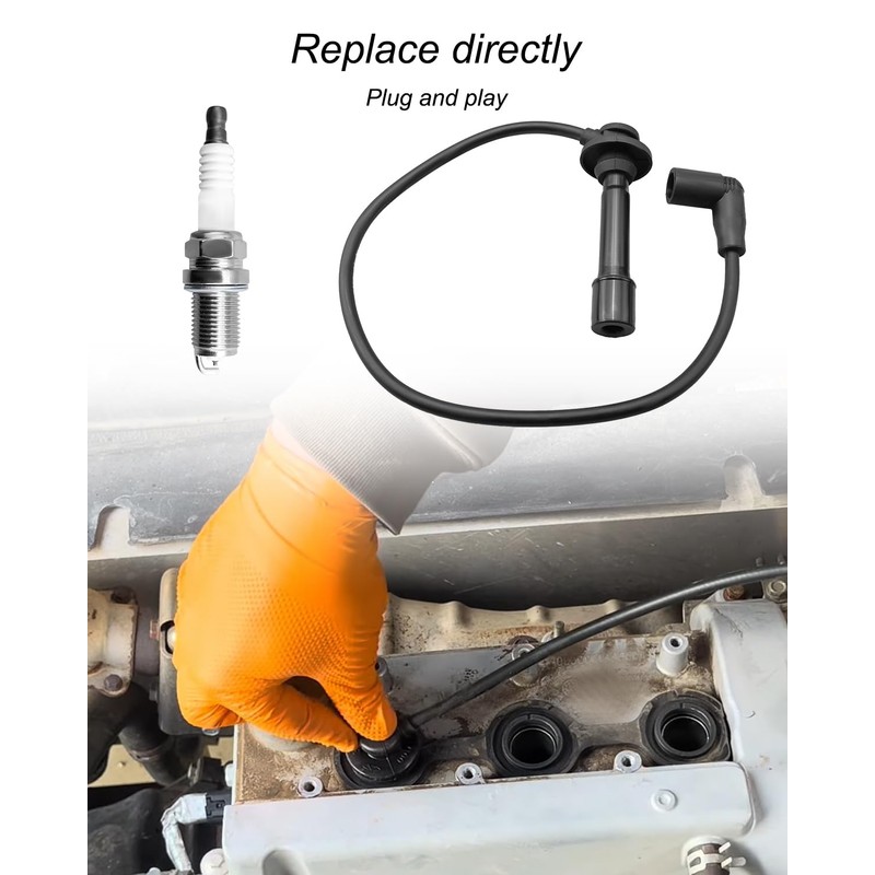 Spark Plug Cap Wire Set Fit for Kawasaki KAF820 Mule