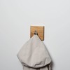 WOODS Square Wooden Coat Hooks, Handmade in Bavaria, Individually or