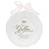Malden 50th Anniversary Plate Ceramic Picture Frame, 4 by 6-Inch