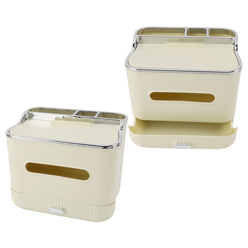 Tissue Box Organizer Multifunctional PP Plastic Space Saving Portable for