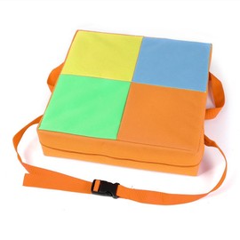 Baby Booster Seat, Lance Sturdy Oxford Dismountable Adjustable Harness Baby Toddler Infant Cushion Dining Chair On The Go Booster Seat Bag Travel Storage Chair (Orange)