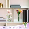 HAOWANWW Acrylic Book Vase Book Shaped Vase Clear Book Vase
