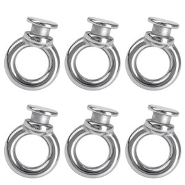 Boat Fender Hangers Boat Bumper Holder Clips Boat Fender Holders Quick Release Adjustable Fender Locks Hanger Silver (6 Pack)