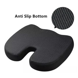 Comfort4U Orthopedic Memory Foam Seat Cushion for Car seat - Office Chair - Gaming Chair - Boat seat - Tailbone Cushion - Coccyx Cushion - Sciatica Pillow for Sitting (White, Mesh)