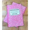 Handmade Pink Composition Book Front and Back Cover Set 4