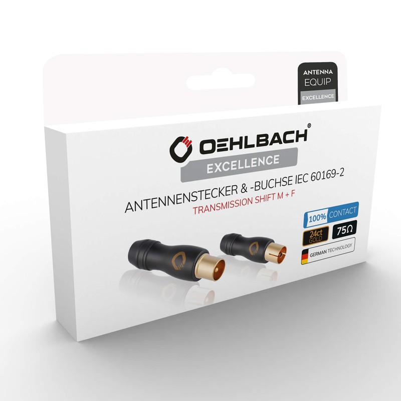 Oehlbach Transmission Shift M+F Antenna Plug & Socket IEC Coax
