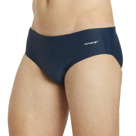 Sporti Solid Swim Brief - Athletic Swimsuit Short Training Bathing Suit for Swimmers - Competition Pool Training Swimwear for Men - Navy - 26