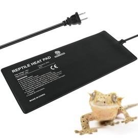 REPTI HOME 24W Reptile Heat Mat Electric Indoor Under Tank Terrarium Heating Pad Waterproof for Turtles, Lizards, Frogs，18"x8"