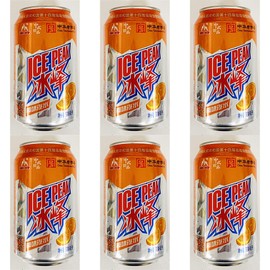 Orange Flavor Soda Water,Chinese Import Beverage, 330ml, 6 Cans