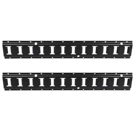 3-ft E Track Tie-Down Rail Black Powder Coated Steel E-Track Tie Downs Vertical E-Tracks Bolt-On Tie Down Rails for Cargo on Pickups Trucks Trailers Vans(2PCS)