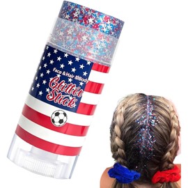 Purpurina Corporal Maquillaje Holográfico Luminoso Patriótico Iluminador Purpurina Cabello Mujer para Conciertos, Festivales, Viajes, Carnaval, , Cumpleaños, Vacaciones