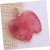 BIUDECO 1pc Shaped Manicure Palette Gold Brim Light Red Agate