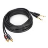 JORINDO Dual 6.35mm Male to Double RCA Male Cable Audio