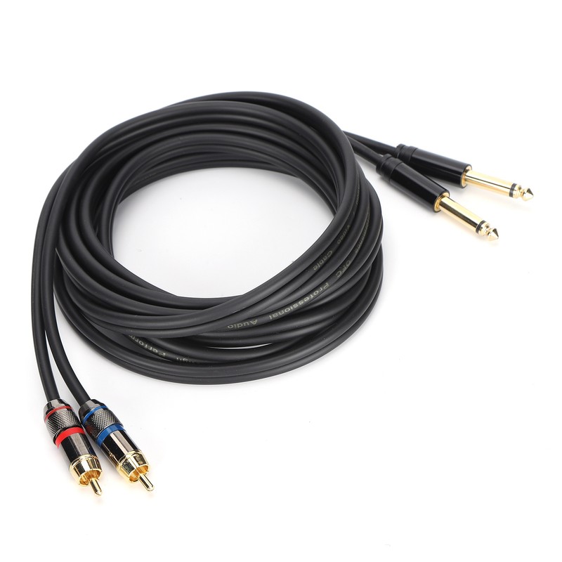 JORINDO Dual 6.35mm Male to Double RCA Male Cable Audio