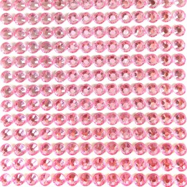 AllyDrew 6mm Crystal Diamond Adhesive Rhinestones, 500 Pieces, Pink