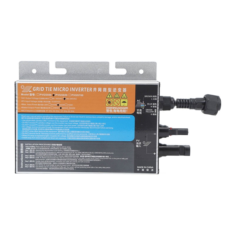 600W Grid Tie Inverter Solar Micro Inverter Power Sine Wave