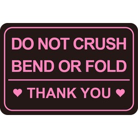 2x3 inch Black and Pink 200pcs Do not Crush Bend or Fold Shipping Stickers Labels