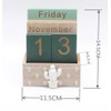 Wooden Perpetual Calendar - Reusable Desk Calender - Eco Friendly