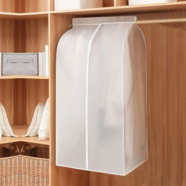 Garment Bag, Garment Protection Cover, Clothes Rack Cover, Garment Bags, Transparent with Zip, Dustproof, Waterproof, Mothproof, for Suit, Coat, Dress, Jacket, 60 x 30 x 90 cm