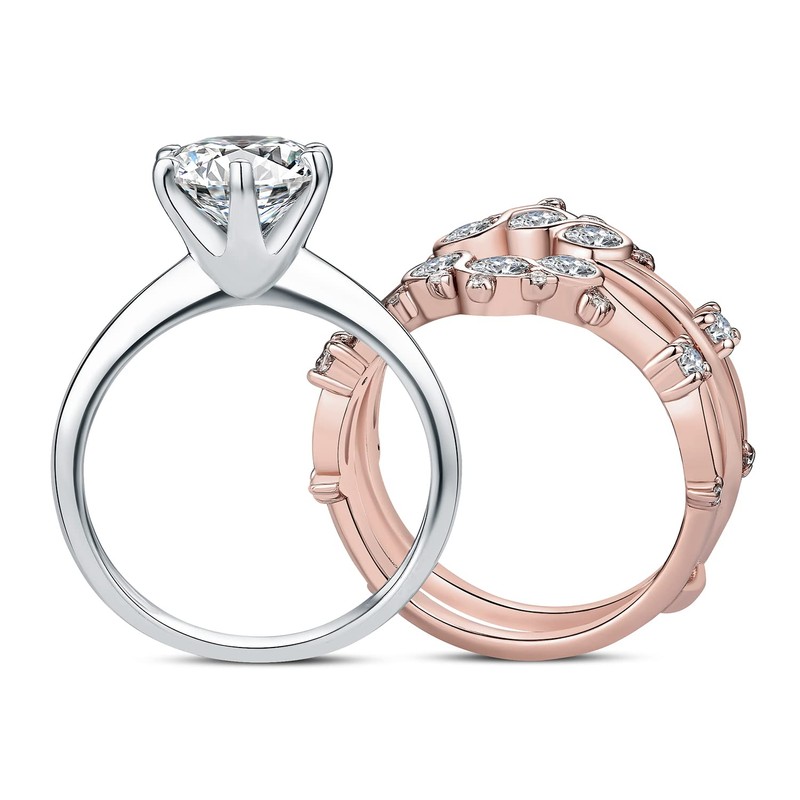 JewelryPalace Class Princess Crown 3ct CZ Solitaire Engagement Rings For