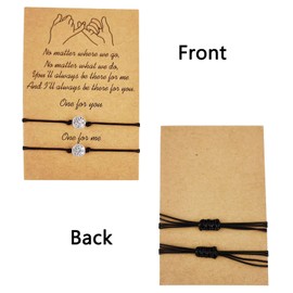 Molyorch Pinky Promise Bracelets, Love Friendship Bracelet, Long Distance Bracelet, Best Friends Bracelet, for Best Friend, Couple Bracelet, Woven Jewellery, Pack of 10, Metal