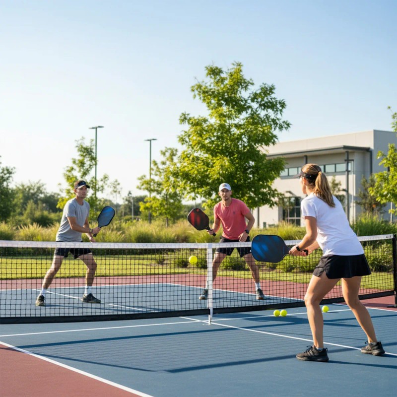 Juego De 4 Paletas Y 4 Pelotas De Pickleball Con