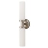 SANTOSTOCK Brushed Nickel Bathroom Light Fixtures, 2-Light Vanity Lights W/White
