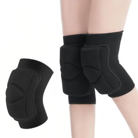 Volleyball Knee Pads for Women – Non-Slip Sports Knee Guards for Yoga, Dance, Basketball, Gym – Breathable Protective Pads for Girls & Women (Black, Large)