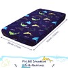 Fitted Crib Sheet for Boys Girls,Blue Shark,52x28 in