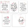 Floral Typography Sympathy Card Pack / 25 Condolences Card Set