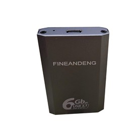 FINEANDENG USB to MSATA Solid State Drive Box USB3.1 External Hard Drive Box Type-C Grey Aluminum Alloy Mini Hard Drive Box for Laptops,Desktop Computers,MSATA Solid-State Drives,etc