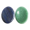 Lovionus89 Lapis Lazuli and Green Aventurine Thumb Worry Stone, Stress