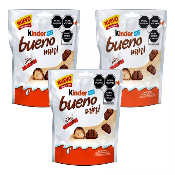 Ferrero Kinder Bueno Mini 20 Pzas 3 Paquetes