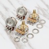 FLEOR A500K+B500K Guitar Tone/Volume Pots 24-Spline Long Split Shaft Guitar