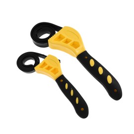 Operitacx 2Pcs Repair Rubber Strap Wrenches Multi Function Wrench Durable Yellow Belt Wrenches for Automotive Maintenance and Projects