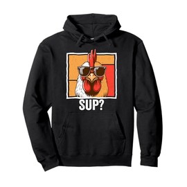 Chicken Sunglasses Animal Farm Funny For Farmer Men Women Pullover Hoodie