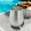 StainlessLUX 73343 Brushed Stainless Steel Tumbler/Glass Cup/Wine Glass - Quality
