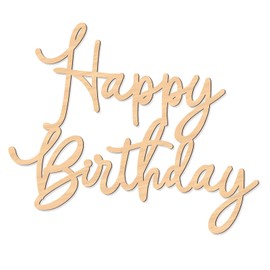 Bnesi Farmhouse Backdrop Decor Vintage Wall Decor Wooden Happy Birthday Sign Decor Happy Popular Birthday Party Decoration Funny Birthday Gift Ideas (Wood-color, Medium)