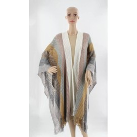 Accessory Street New Nordstroms Accessory Street Striped Topper Ruana Nwt #R94