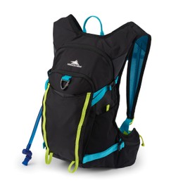 High Sierra Hydrahike 2.0 Hydration Backpack with 2L Reservoir, for Hiking, Biking, Camping, Traveling, Black, 16L