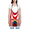 Smooffly Circus Tent Apron Unisex Adjustable Bib Apron Cooking Kitchen