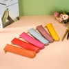 Sluxa Leather pencil case, Thin soft pen bag, Small pencil