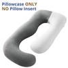 Sasttie Cooling Pregnancy Pillow Cover, 57-inch U Shaped Pregnancy Pillow