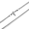 HZMAN 3.0mm Stainless Steel Wheat Silver Chain Necklaces for Men