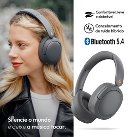 Edifier W800BT Pro Wireless Over-Ear Headphones with Active Noise Cancellation, Grey