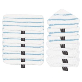 LTWHOME Microfibre Pads and Coral Pads Series Suitable for Black + Decker Steam Mop, Compare to FSMP30, FSMP20, SMP30, SMP20, FSM1630 (Pack of 12)