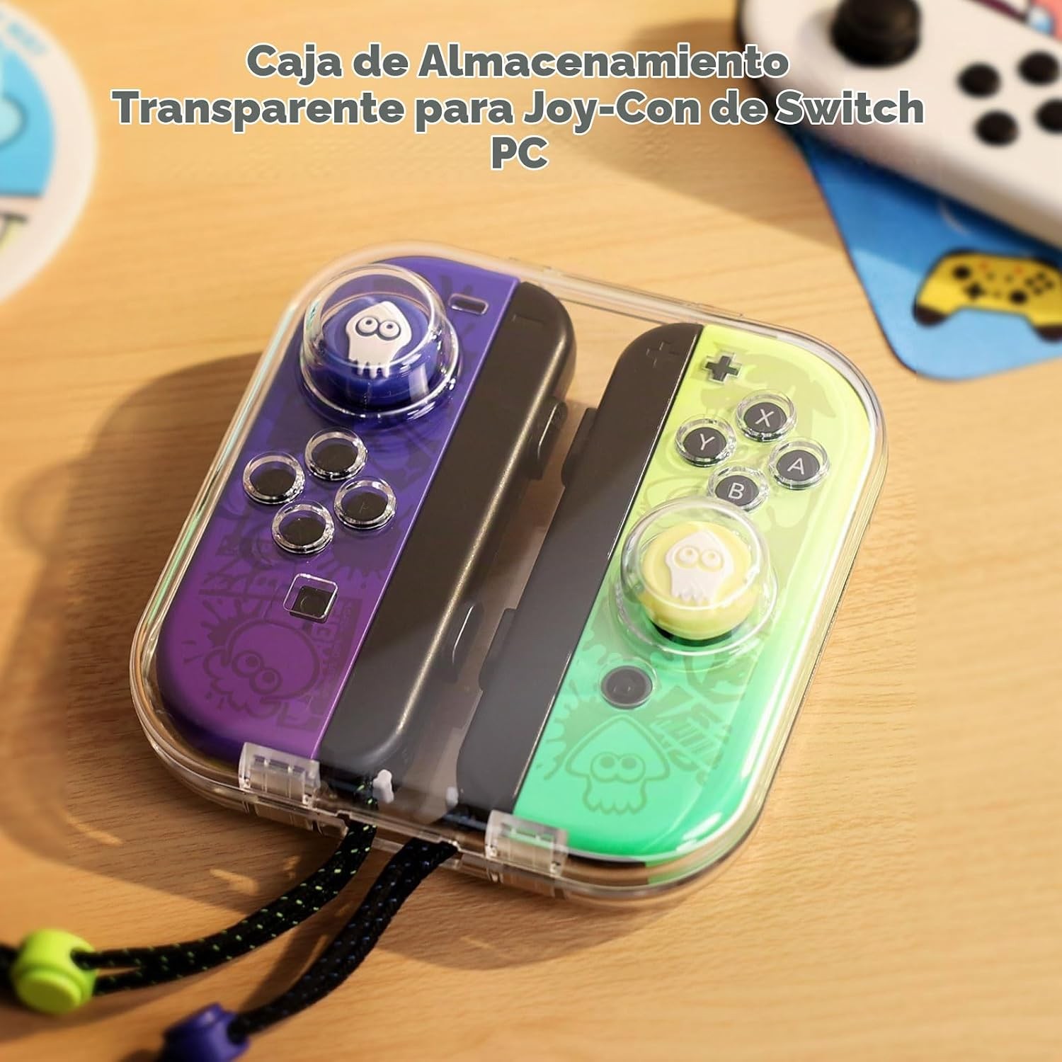 IINE Funda de Almacenamiento Transparente para Joypad, Caja Protectora Portátil a Prueba de Polvo Compatible con Switch Controller, SwitchOLED PC