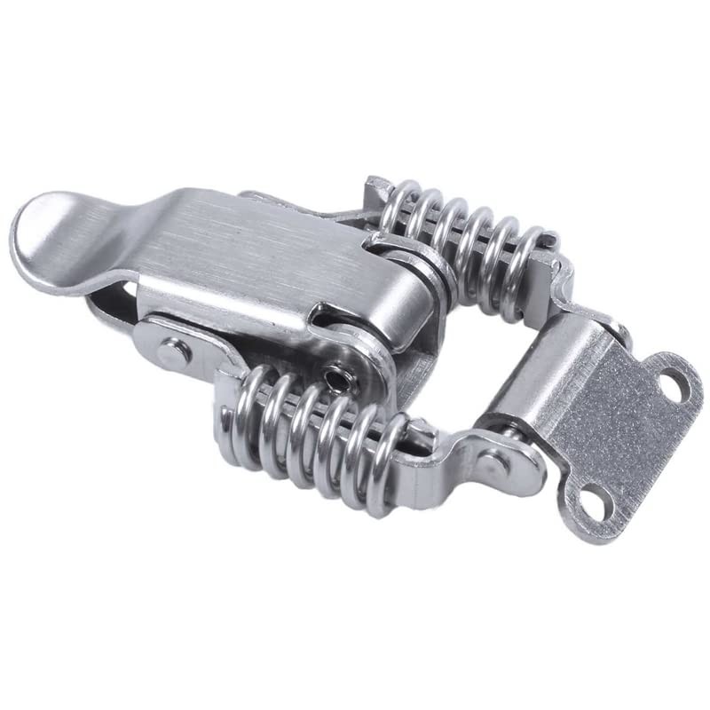 90 Degrees Spring hasp Toolbox Toggle latches Lock，Stainless Steel 304