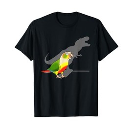 Funny Birb Memes T-rex shadow Green Cheeked Pineapple Conure T-Shirt