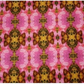 Blend Neruda Bay BTY WinterPrint Blend Fabrics Azaleas & Leaves Pink Digital Print